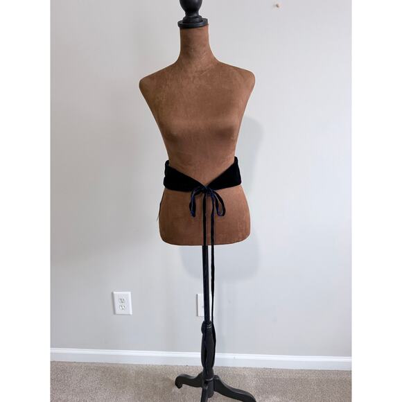 Eileen Fisher Velvet Wrap Belt Navy Blue Silk Blend Tie Waist Sash NWT SzM $78 main image 14